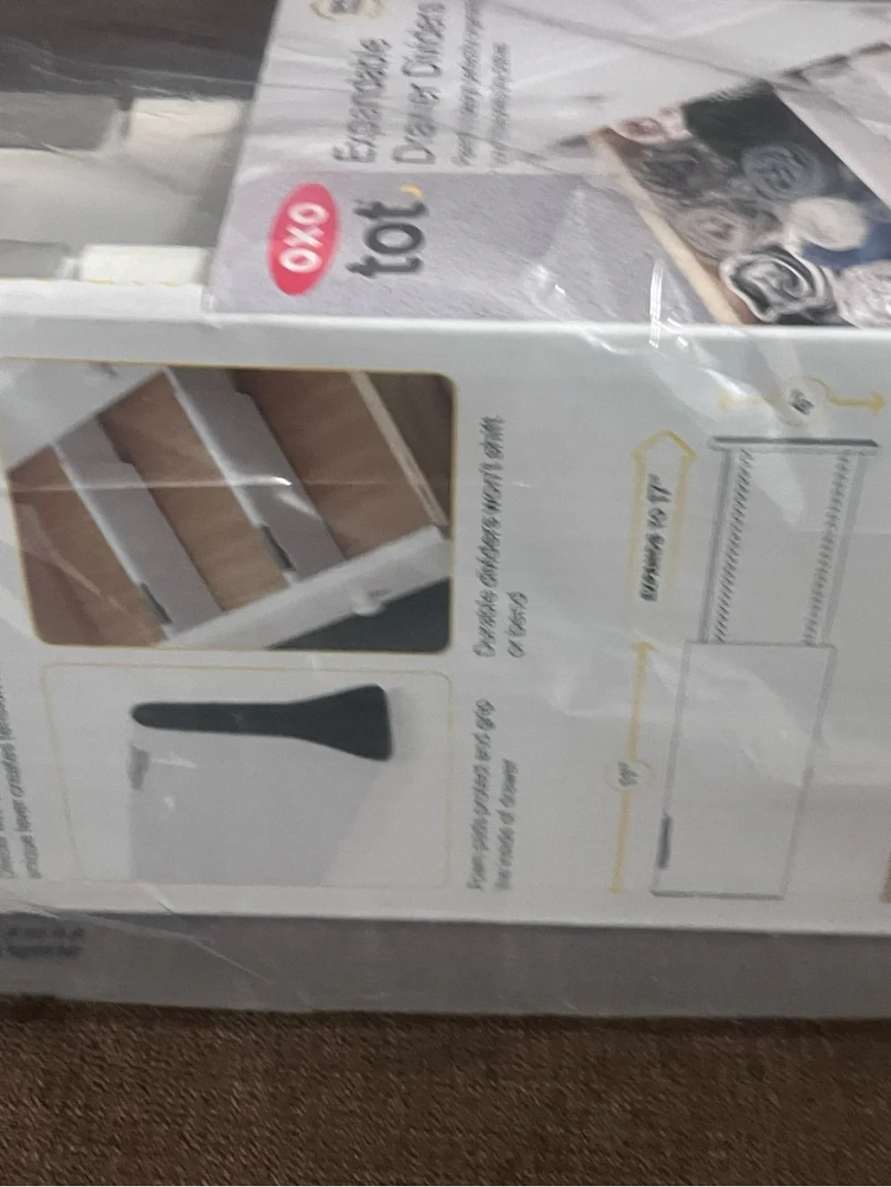 Oxo Tot Expandable Drawer Dividers in White